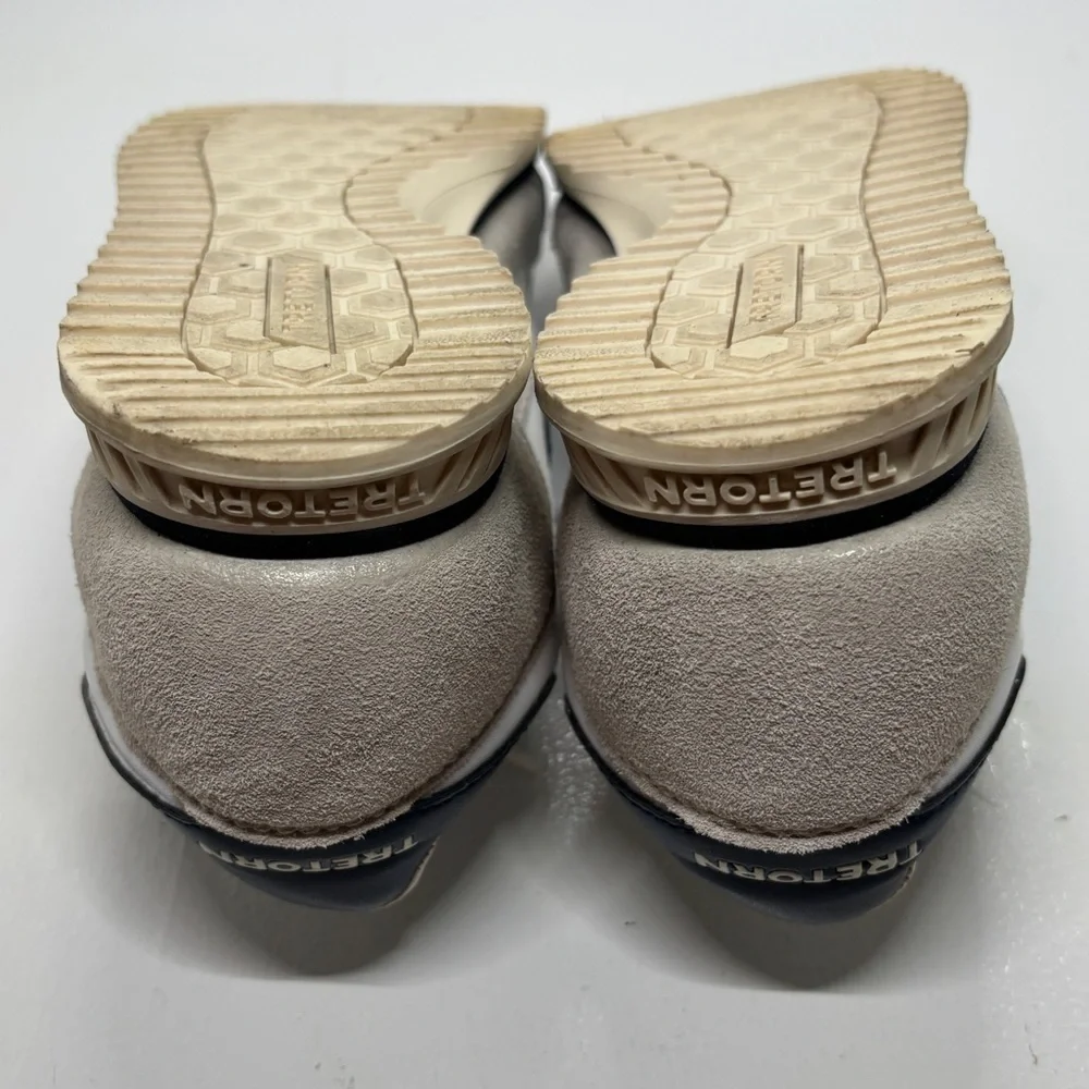 Tretorn Nylite Sneakers Women’s 8 White Gray Suede Leather Casual Retro Trainer - Picture 10 of 14